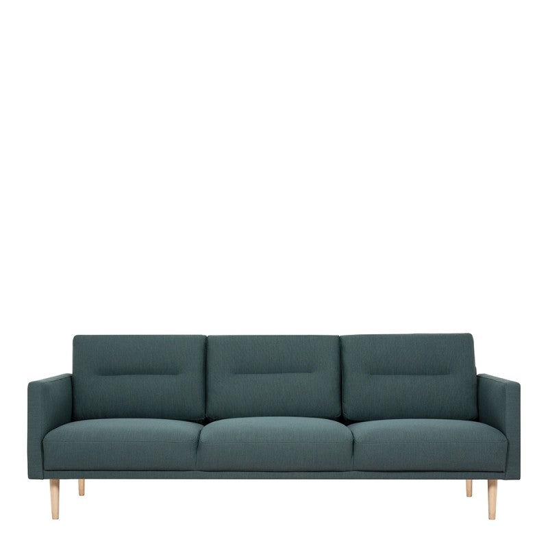 Larvik 3 Seater Sofa - Dark Green, Oak Legs