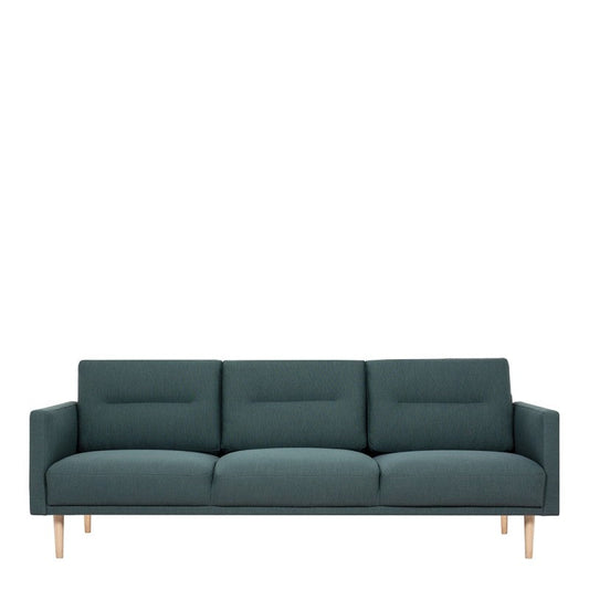 Larvik 3 Seater Sofa - Dark Green, Oak Legs