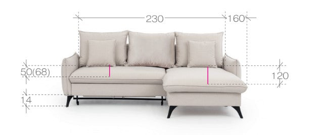 Modica Corner Sofa Bed