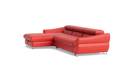Fabio Corner Sofa Bed Mini With Storage NATURAL LEATHER