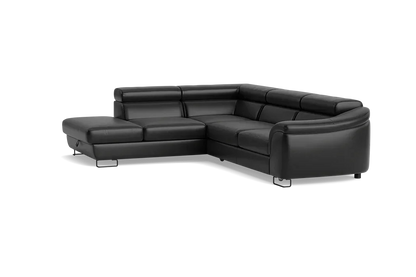 Lavos Corner Sofa Bed With Storage NATURAL LEATHER