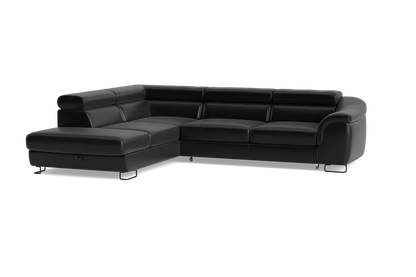Lavos Corner Sofa Bed With Storage NATURAL LEATHER
