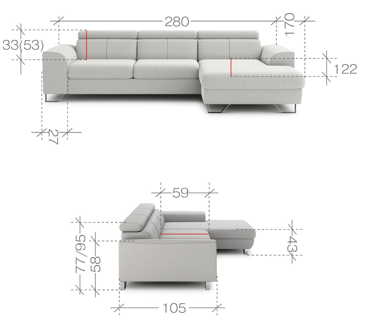 Asto Corner Sofa Bed