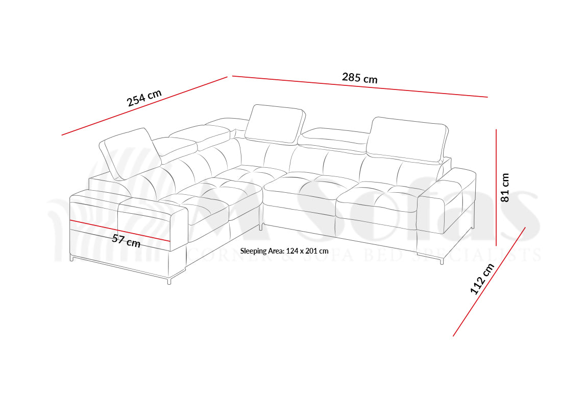 Basalt III Corner Sofa Bed