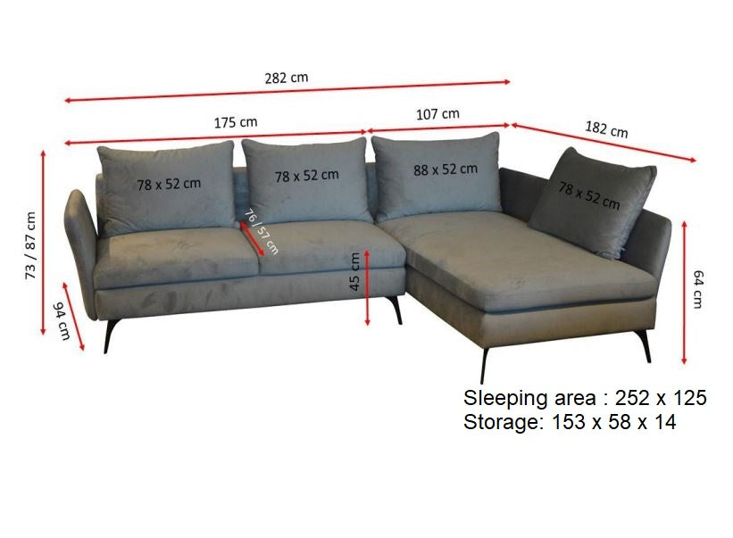 Calabria Corner Sofa Bed