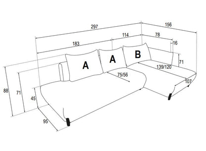 Foggia Corner Sofa Bed