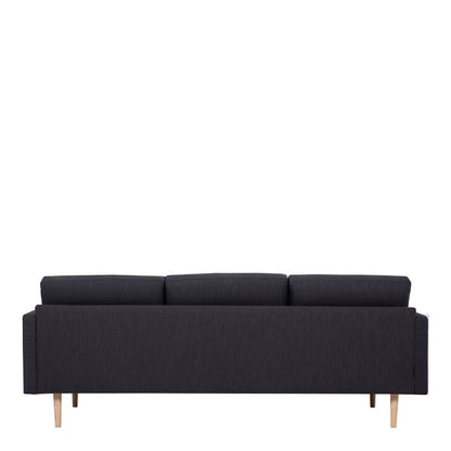 Larvik 3 Seater Sofa - Anthracite, Oak Legs