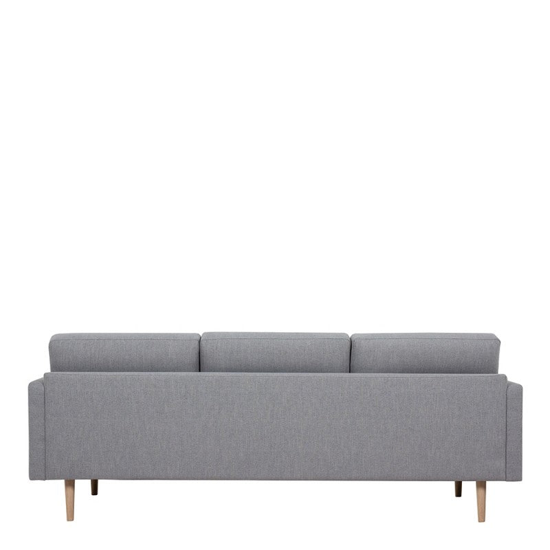 Larvik 3 Seater Sofa - Grey, Oak Legs