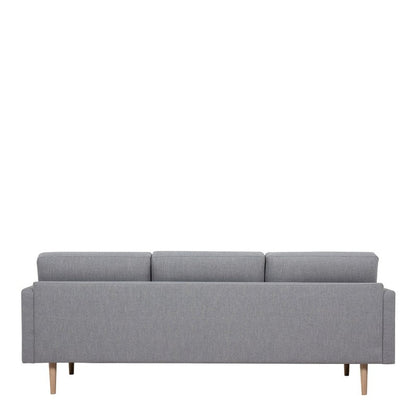 Larvik 3 Seater Sofa - Grey, Oak Legs