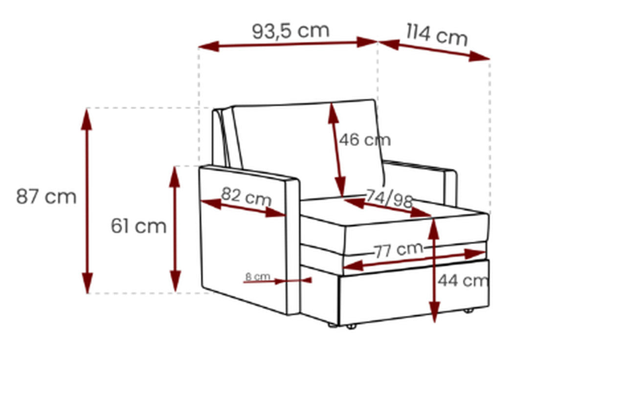 Luca Single Sofa Bed