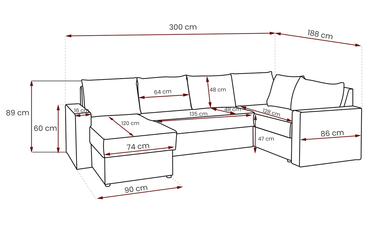 Denver Maxi Corner Sofa Bed