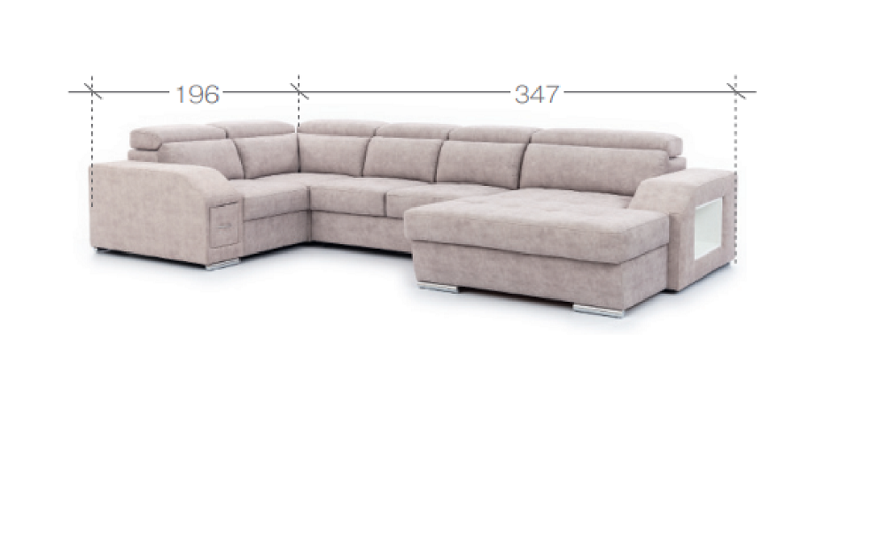 Tulon U Corner Sofa Bed