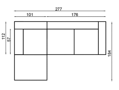 Basalt I Corner Sofa Bed