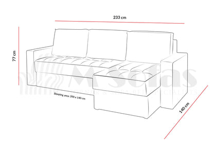 Cala Corner Sofa Bed Blue