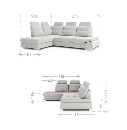 Cremona L Corner Sofa Bed