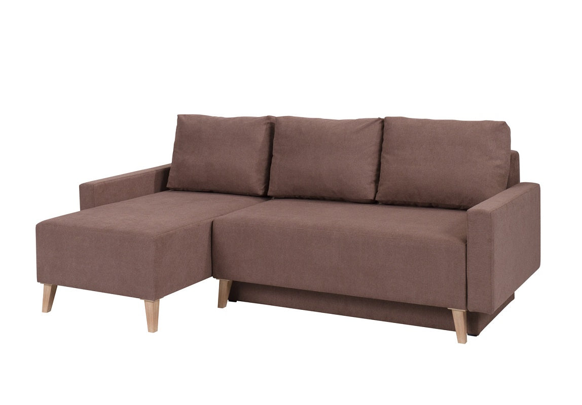 Oviedo Corner Sofa Bed Brown