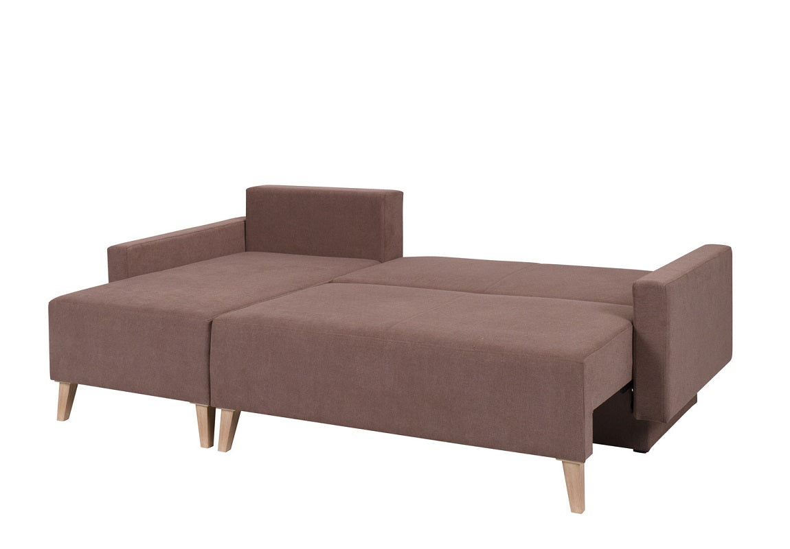 Oviedo Corner Sofa Bed Brown