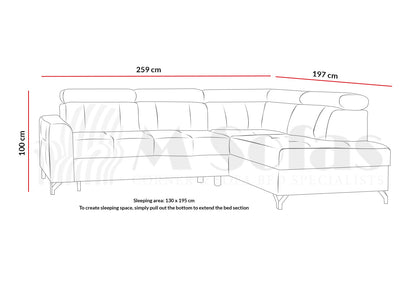 Moon Corner Sofa Bed