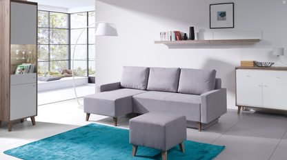 Oviedo Corner Sofa Bed Grey