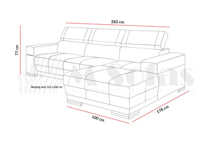 Paris II Corner Sofa Bed