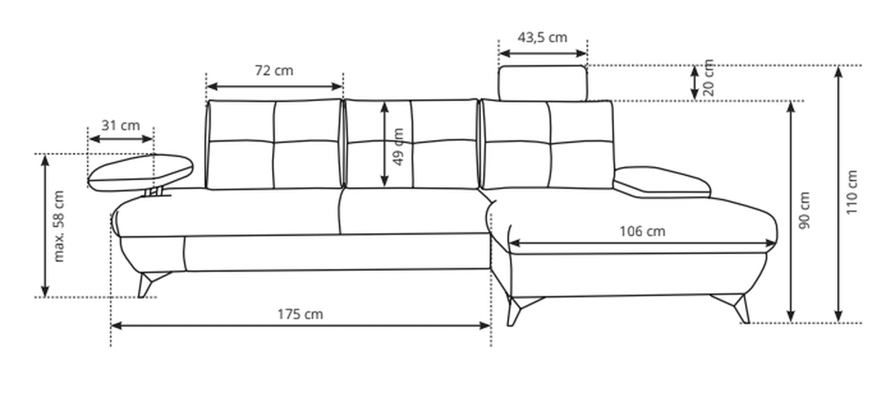 Stella Corner Sofa Bed