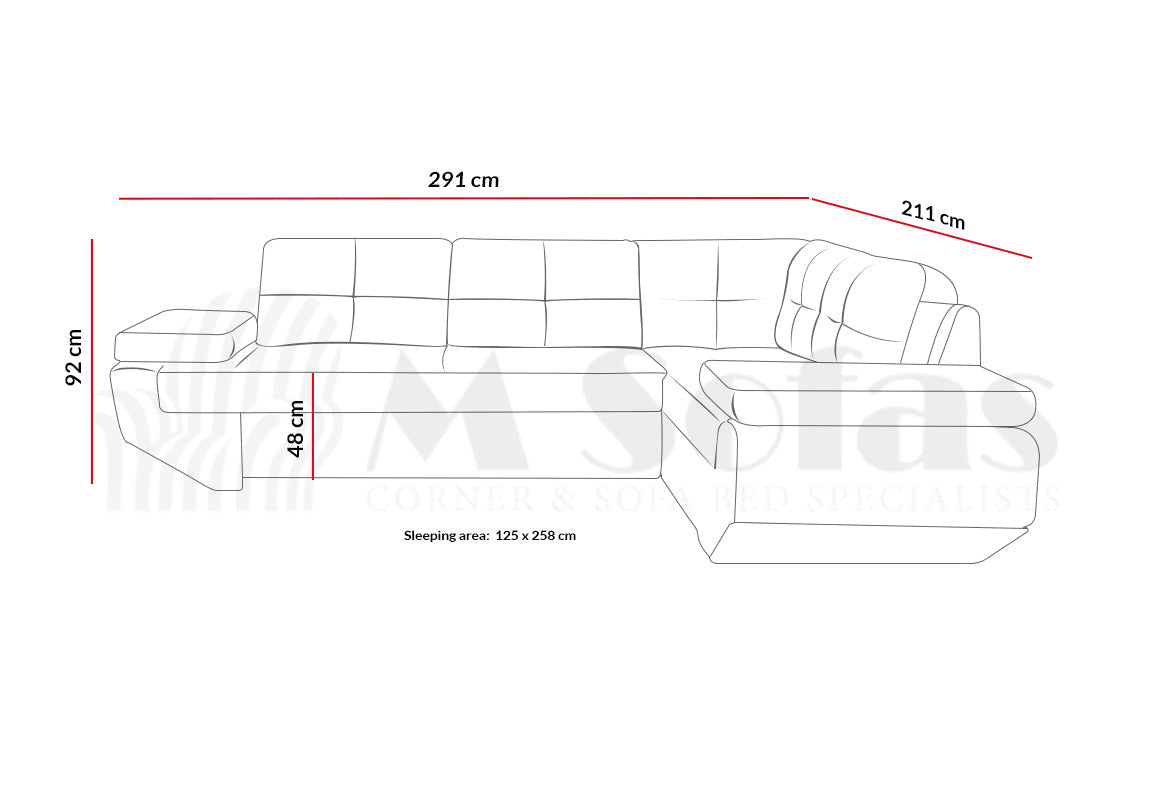 Zonda II Corner Sofa Bed